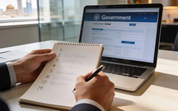Final VAT return paperwork for a UAE deregistration